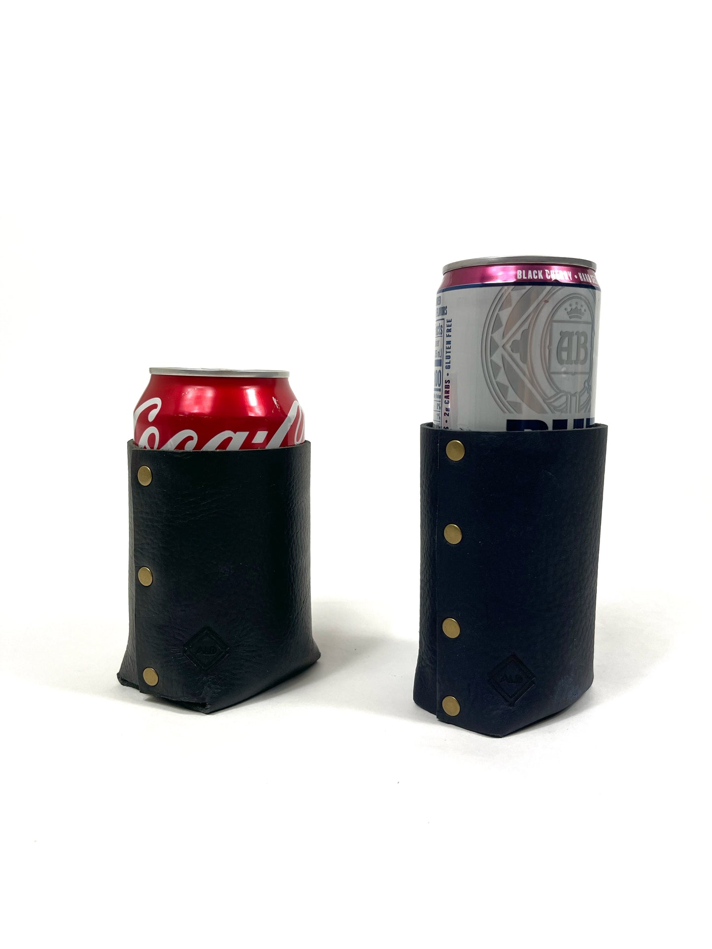 Leather Can Koozie - Navy